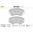 Jeu de 4 plaquettes de frein avant VALEO 601046 - Visuel 1