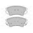 Jeu de 4 plaquettes de frein avant VALEO 601046 - Visuel 2