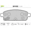 Jeu de 4 plaquettes de frein arrière VALEO 601055 - Visuel 1