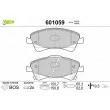 Jeu de 4 plaquettes de frein avant VALEO 601059 - Visuel 1