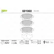 Jeu de 4 plaquettes de frein avant VALEO 601060 - Visuel 1