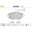 Jeu de 4 plaquettes de frein avant VALEO 601069 - Visuel 1