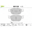 Jeu de 4 plaquettes de frein avant VALEO 601138 - Visuel 1