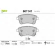 Jeu de 4 plaquettes de frein avant VALEO 601141 - Visuel 1