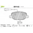 Jeu de 4 plaquettes de frein arrière VALEO 601143 - Visuel 1
