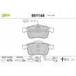 Jeu de 4 plaquettes de frein avant VALEO 601144 - Visuel 1