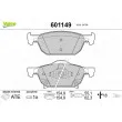 Jeu de 4 plaquettes de frein avant VALEO 601149 - Visuel 1