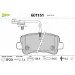 Jeu de 4 plaquettes de frein arrière VALEO 601151 - Visuel 1