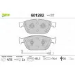 Jeu de 4 plaquettes de frein avant VALEO 601282 - Visuel 1