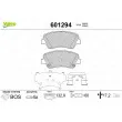 Jeu de 4 plaquettes de frein avant VALEO 601294 - Visuel 1