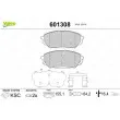 Jeu de 4 plaquettes de frein avant VALEO 601308 - Visuel 1