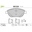 Jeu de 4 plaquettes de frein avant VALEO 601334 - Visuel 1