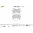 Jeu de 4 plaquettes de frein avant VALEO 601339 - Visuel 1