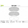 Jeu de 4 plaquettes de frein avant VALEO 601349 - Visuel 1