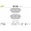 Jeu de 4 plaquettes de frein avant VALEO 601356 - Visuel 1