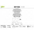 Jeu de 4 plaquettes de frein avant VALEO 601364 - Visuel 1