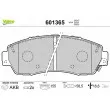 Jeu de 4 plaquettes de frein avant VALEO 601365 - Visuel 1