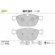 Jeu de 4 plaquettes de frein avant VALEO 601381 - Visuel 1