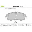 Jeu de 4 plaquettes de frein avant VALEO 601384 - Visuel 1