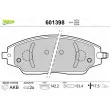 Jeu de 4 plaquettes de frein avant VALEO 601398 - Visuel 1