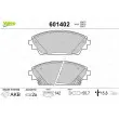 Jeu de 4 plaquettes de frein avant VALEO 601402 - Visuel 1