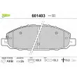 Jeu de 4 plaquettes de frein avant VALEO 601403 - Visuel 1