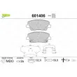 Jeu de 4 plaquettes de frein avant VALEO 601406 - Visuel 1