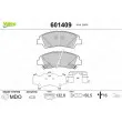 Jeu de 4 plaquettes de frein avant VALEO 601409 - Visuel 1