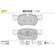 Jeu de 4 plaquettes de frein avant VALEO 601410 - Visuel 1