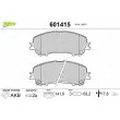 Jeu de 4 plaquettes de frein avant VALEO 601415 - Visuel 1