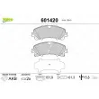 Jeu de 4 plaquettes de frein avant VALEO 601420 - Visuel 1