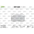 Jeu de 4 plaquettes de frein avant VALEO 601422 - Visuel 1