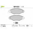 Jeu de 4 plaquettes de frein avant VALEO 601433 - Visuel 1