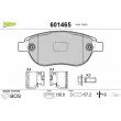 Jeu de 4 plaquettes de frein avant VALEO 601465 - Visuel 1