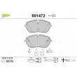Jeu de 4 plaquettes de frein avant VALEO 601472 - Visuel 1