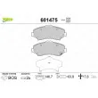 Jeu de 4 plaquettes de frein avant VALEO 601475 - Visuel 1