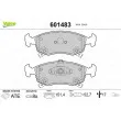 Jeu de 4 plaquettes de frein avant VALEO 601483 - Visuel 1