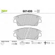 Jeu de 4 plaquettes de frein avant VALEO 601499 - Visuel 1