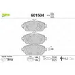 Jeu de 4 plaquettes de frein avant VALEO 601504 - Visuel 1