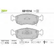 Jeu de 4 plaquettes de frein avant VALEO 601514 - Visuel 1