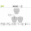 Jeu de 4 plaquettes de frein avant VALEO 601527 - Visuel 1