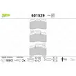Jeu de 4 plaquettes de frein avant VALEO 601529 - Visuel 1