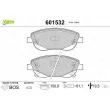 Jeu de 4 plaquettes de frein avant VALEO 601532 - Visuel 1