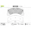 Jeu de 4 plaquettes de frein avant VALEO 601539 - Visuel 1
