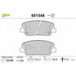 Jeu de 4 plaquettes de frein avant VALEO 601546 - Visuel 1