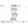 Jeu de 4 plaquettes de frein avant VALEO 601549 - Visuel 1