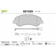 Jeu de 4 plaquettes de frein avant VALEO 601559 - Visuel 1