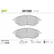 Jeu de 4 plaquettes de frein avant VALEO 601580 - Visuel 1