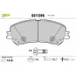 Jeu de 4 plaquettes de frein avant VALEO 601596 - Visuel 1