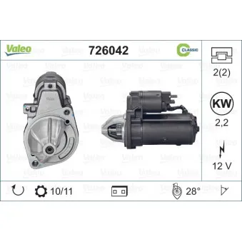 Démarreur VALEO 726042